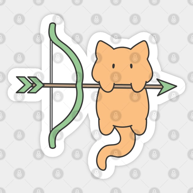 Sagittarius Cat Zodiac Sign Sticker by artdorable